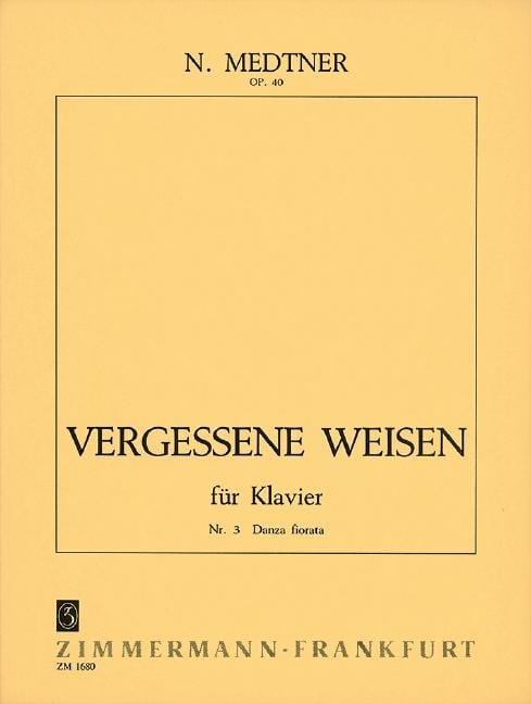 Vergessene Weisen (Forgotten Melodies) op. 40 No. 3 Danza fiorata 梅特納 被遺忘的旋律 被遺忘的旋律 鋼琴獨奏 齊默爾曼版 | 小雅音樂 Hsiaoya Music