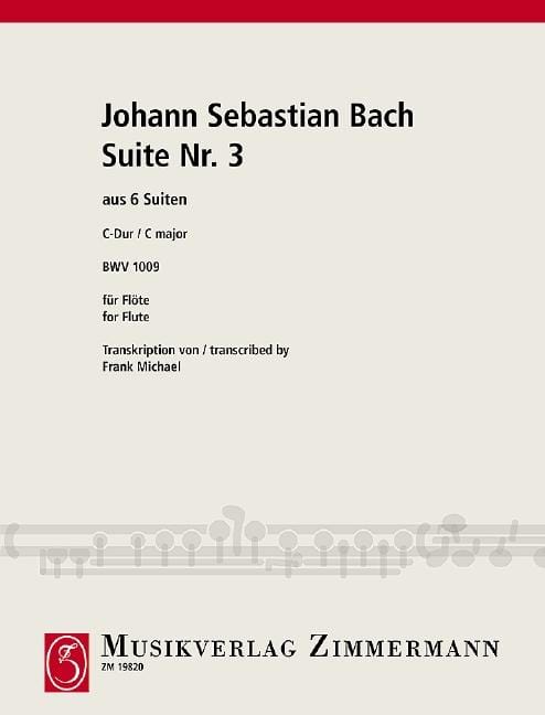 Six Suites BWV 1009 No. 3 C major 巴赫約翰‧瑟巴斯提安 組曲 大調 長笛獨奏 齊默爾曼版 | 小雅音樂 Hsiaoya Music