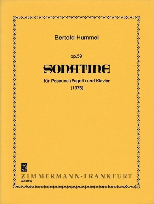 Sonatina op. 59 胡麥爾．貝托爾德 小奏鳴曲 長號加鋼琴 齊默爾曼版 | 小雅音樂 Hsiaoya Music