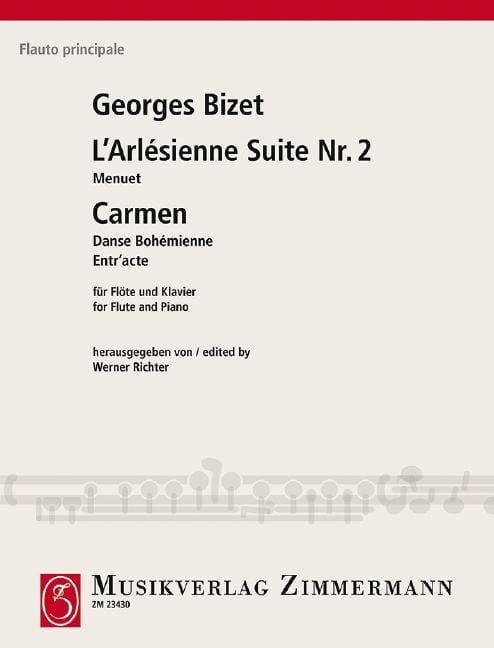 Menuet from LArlésienne-Suite No. 2 and Entracte/Danse Bohémienne from Carmen 比才 小步舞曲 組曲 長笛加鋼琴 齊默爾曼版 | 小雅音樂 Hsiaoya Music