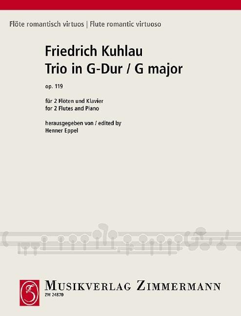 Trio in G major op. 119 庫勞 三重奏 大調 長笛 2把以上加鋼琴 齊默爾曼版 | 小雅音樂 Hsiaoya Music