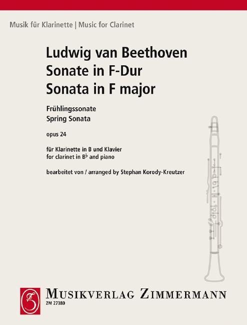 Sonata in F major (Spring Sonata) op. 24 貝多芬 奏鳴曲 大調奏鳴曲 豎笛 1把以上加鋼琴 齊默爾曼版 | 小雅音樂 Hsiaoya Music
