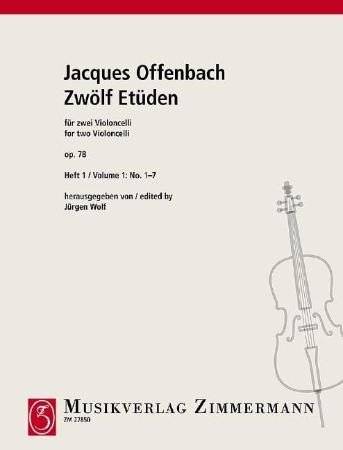 Twelve Etudes op. 78 Heft 1 No. 1-7 歐芬巴赫 練習曲 大提琴練習曲 齊默爾曼版 | 小雅音樂 Hsiaoya Music
