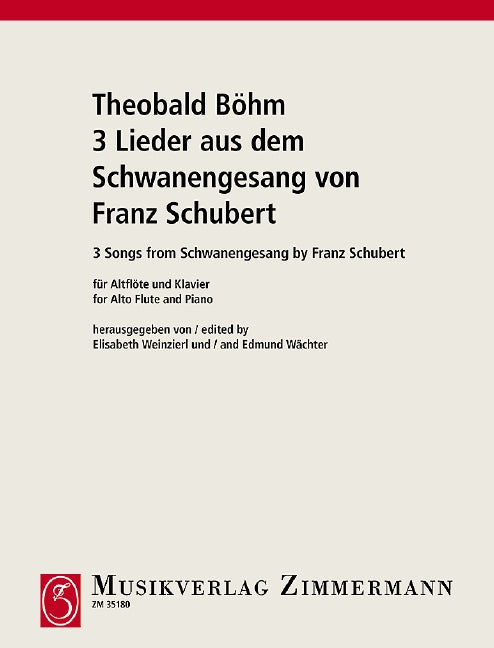 3 Songs from Schwanengesang by Franz Schubert 舒伯特 歌天鵝之歌 長笛加鋼琴 齊默爾曼版 | 小雅音樂 Hsiaoya Music