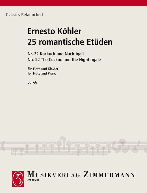 25 romantische Etüden op. 66 Nr. 22: The Cuckoo and the Nightingale 長笛教材 齊默爾曼版 | 小雅音樂 Hsiaoya Music
