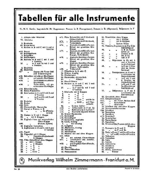 Fingering Table for Flute: reform flute with F-mechanic triller 長笛 長笛 顫音 長笛教材 齊默爾曼版 | 小雅音樂 Hsiaoya Music