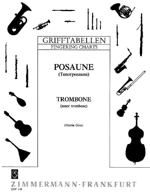 Fingering Table for Trombone (tenor) 長號 長號教材 齊默爾曼版 | 小雅音樂 Hsiaoya Music