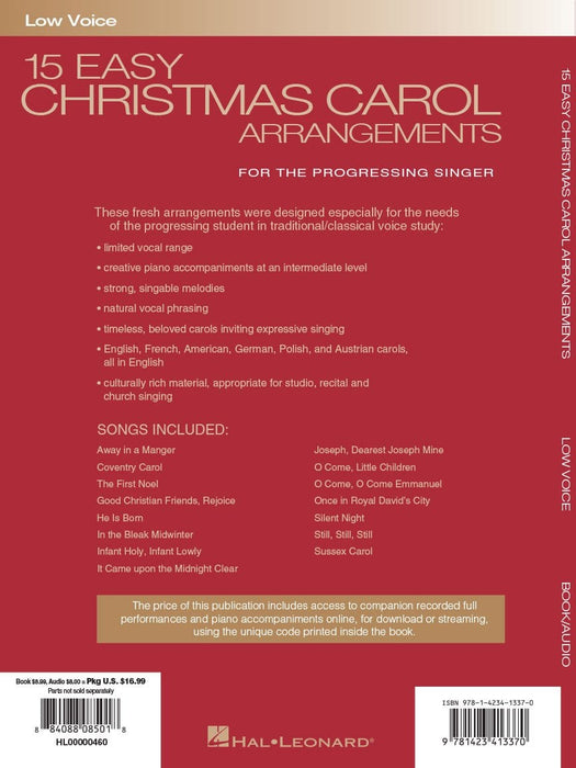 15 Easy Christmas Carol Arrangements - Low Voice for the Progressing Singer 耶誕頌歌 低音 | 小雅音樂 Hsiaoya Music