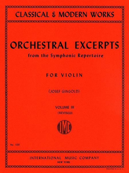 Orchestral Excerpts from the Symphonic Repertoire - Volume 3 (revised) 管絃樂片段練習 小提琴獨奏 國際版 | 小雅音樂 Hsiaoya Music
