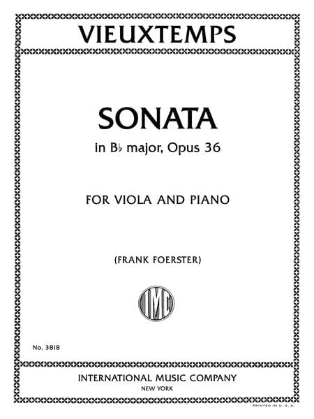 Sonata in B-flat Major, Opus 36 維歐當 奏鳴曲 大調作品 中提琴獨奏 國際版 | 小雅音樂 Hsiaoya Music
