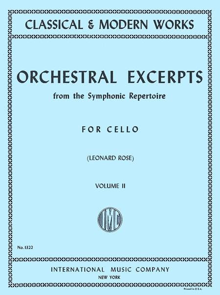 Orchestral Excerpts from the Symphonic Repertoire - Volume 2 (for Cello) 管絃樂片段練習 大提琴 大提琴獨奏 國際版 | 小雅音樂 Hsiaoya Music