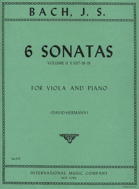 Six Violin Sonatas: Volume II (4-6) 巴赫約翰瑟巴斯提安 小提琴奏鳴曲 中提琴 (含鋼琴伴奏) 國際版 | 小雅音樂 Hsiaoya Music