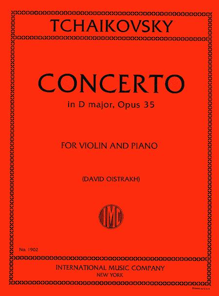 Concerto in D major, Op. 35 柴科夫斯基彼得 協奏曲 大調 小提琴 (含鋼琴伴奏) 國際版 | 小雅音樂 Hsiaoya Music