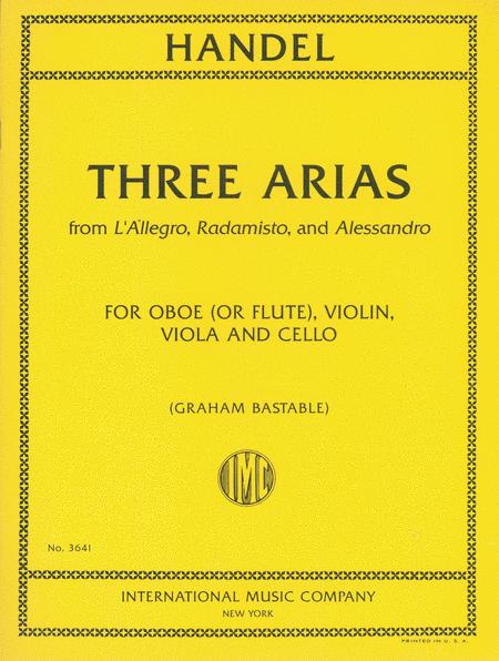 Three Arias (Come and Trip It, Ombra cara, Lusinghe piu care) for Oboe (or Flute), Violin, Viola, and Cello 韓德爾 詠唱調 雙簧管長笛小提琴中提琴大提琴 | 小雅音樂 Hsiaoya Music