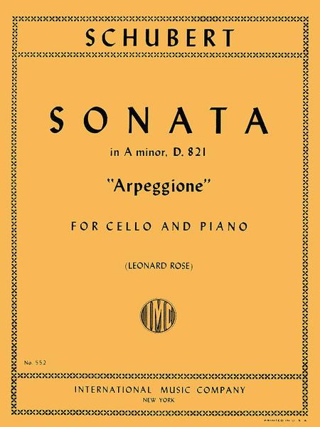 Sonata in A minor 'Arpeggione', D. 821 舒伯特 奏鳴曲 小調 大提琴 (含鋼琴伴奏) 國際版 | 小雅音樂 Hsiaoya Music