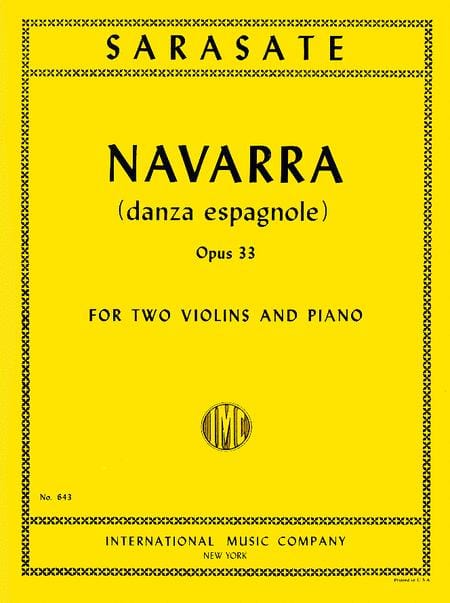 Navarra - Danza Espagnole, Op. 33 薩拉沙特 小提琴 (2把以上含鋼琴伴奏) 國際版 | 小雅音樂 Hsiaoya Music