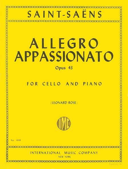 Allegro Appassionato, Op. 43 聖桑斯 熱情快版 大提琴 (含鋼琴伴奏) 國際版 | 小雅音樂 Hsiaoya Music