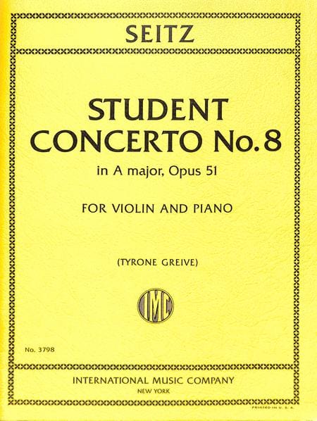 Student Concerto No.8, in A Major, Op. 51 協奏曲 大調 小提琴 (含鋼琴伴奏) 國際版 | 小雅音樂 Hsiaoya Music