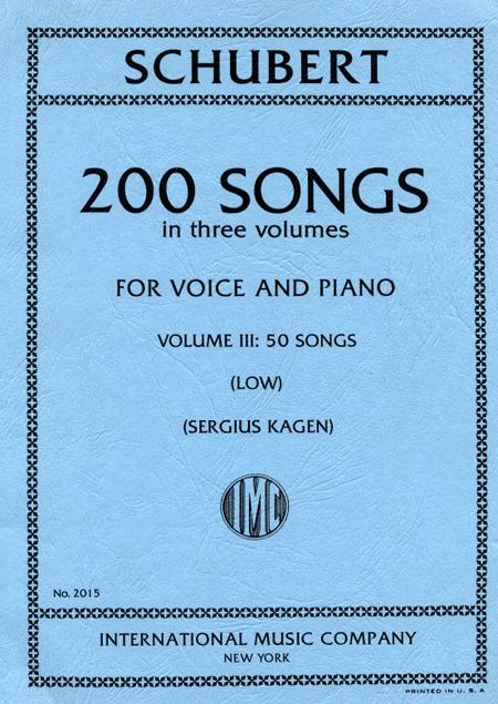200 Songs - Volume III (Low Voice) 舒伯特 歌曲 聲樂 | 小雅音樂 Hsiaoya Music