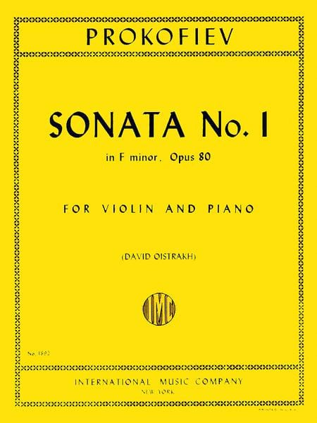 Sonata No. 1 in F minor, Op. 80 普羅科菲夫 奏鳴曲 小調 小提琴 (含鋼琴伴奏) 國際版 | 小雅音樂 Hsiaoya Music