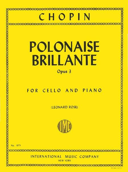 Polonaise Brillante, Op. 3 蕭邦 波蘭舞曲 大提琴 (含鋼琴伴奏) 國際版 | 小雅音樂 Hsiaoya Music
