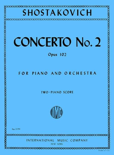 Concerto No. 2 in F Major, Op. 102 for Piano and Orchestra 蕭斯塔科維契德米特里 協奏曲 大調 鋼琴管弦樂團 雙鋼琴 國際版 | 小雅音樂 Hsiaoya Music