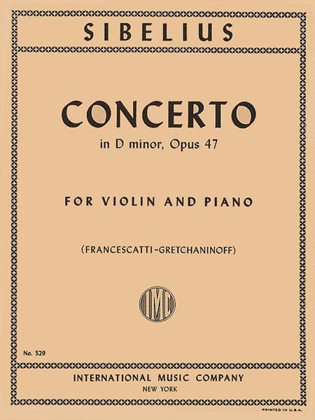 Concerto in D minor, Op. 47 協奏曲 小調 小提琴 (含鋼琴伴奏) 國際版 | 小雅音樂 Hsiaoya Music