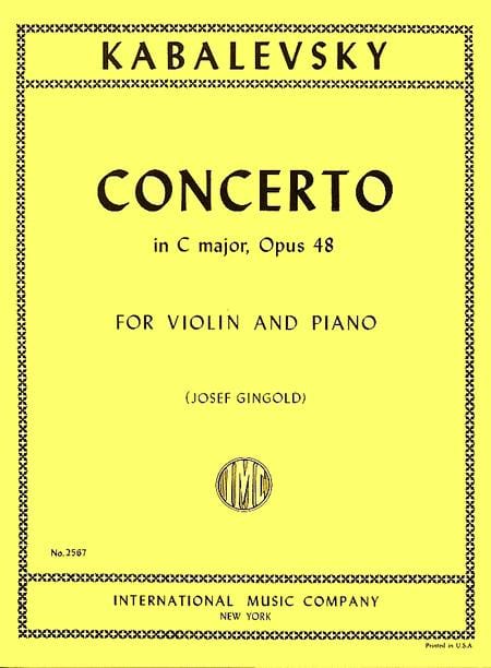 Concerto in C Major, Opus 48 協奏曲 大調作品 小提琴 (含鋼琴伴奏) 國際版 | 小雅音樂 Hsiaoya Music
