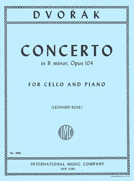 Concerto in B minor, Opus 104 德弗札克 協奏曲 小調作品 大提琴 (含鋼琴伴奏) 國際版 | 小雅音樂 Hsiaoya Music