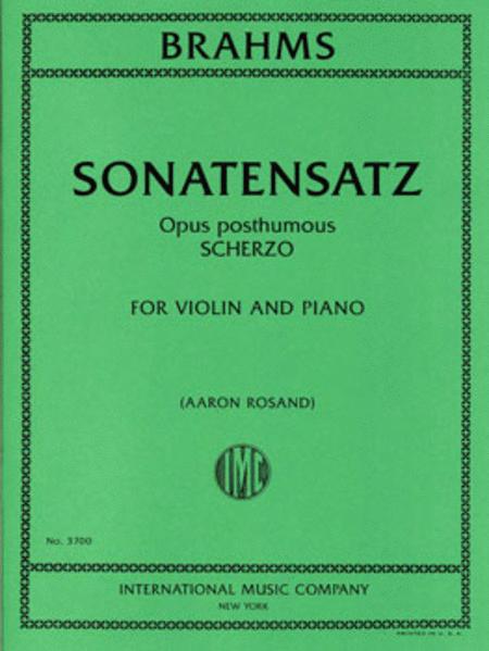 Sonatensatz, Opus Post., Scherzo 布拉姆斯 作品詼諧曲 小提琴 (含鋼琴伴奏) 國際版 | 小雅音樂 Hsiaoya Music