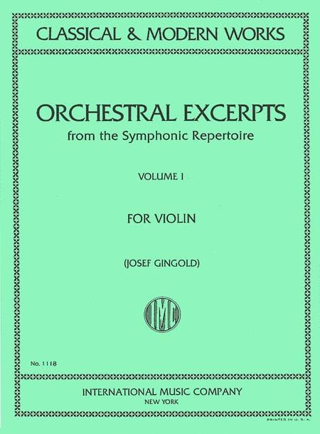 Orchestral Excerpts from the Symphonic Repertoire - Volume 1 (for Violin) 管絃樂片段練習 小提琴 小提琴獨奏 國際版 | 小雅音樂 Hsiaoya Music