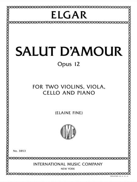 Salut d'Amour, Op. 12, for Two Violins, Viola, Cello, and Piano 艾爾加 愛的禮讚 小提琴大提琴鋼琴 | 小雅音樂 Hsiaoya Music