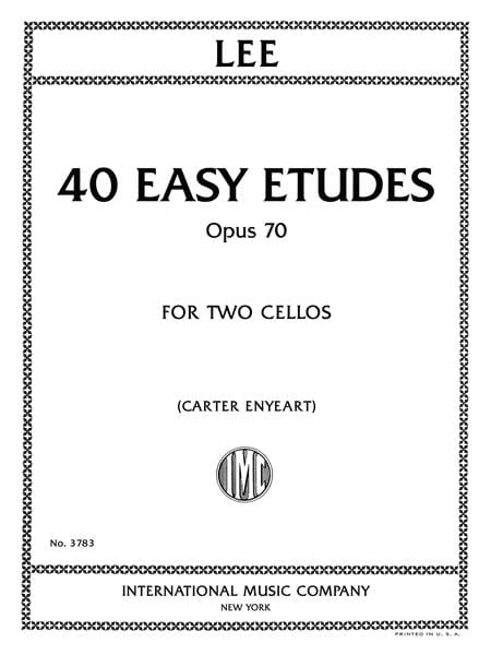 40 Easy Etudes, Opus 70 李瑟巴斯提安 練習曲作品 雙大提琴 國際版 | 小雅音樂 Hsiaoya Music