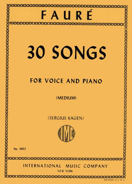 30 Songs - Medium: (F. & E.) 佛瑞 歌 | 小雅音樂 Hsiaoya Music