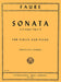 Sonata in A Major, Opus 13 佛瑞 奏鳴曲 大調作品 小提琴 (含鋼琴伴奏) 國際版 | 小雅音樂 Hsiaoya Music