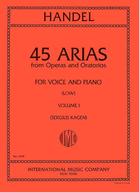 45 Arias from Operas and Oratorios - for Voice and Piano (Low) 韓德爾 詠唱調歌劇神劇聲樂鋼琴 | 小雅音樂 Hsiaoya Music