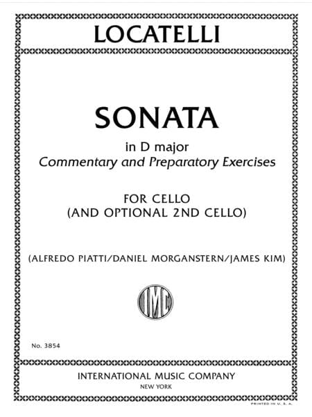 Sonata in D major: Commentary and Preparatory Exercises For Cello (and optional 2nd cello) 洛卡泰利 奏鳴曲 大調 練習曲大提琴 大提琴 大提琴獨奏 國際版 | 小雅音樂 Hsiaoya Music