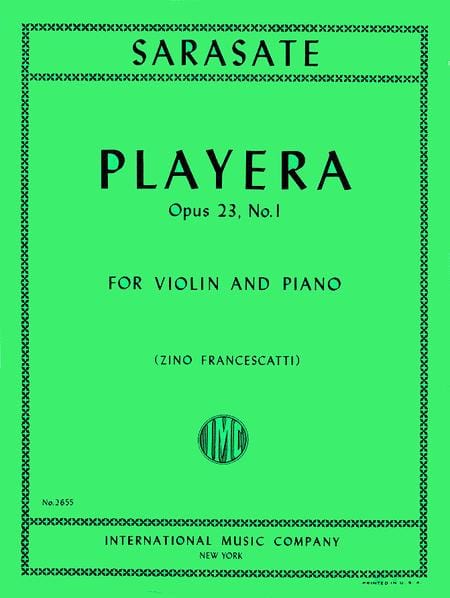 Playera, Op. 23 No. 1 薩拉沙特 小提琴 (含鋼琴伴奏) 國際版 | 小雅音樂 Hsiaoya Music