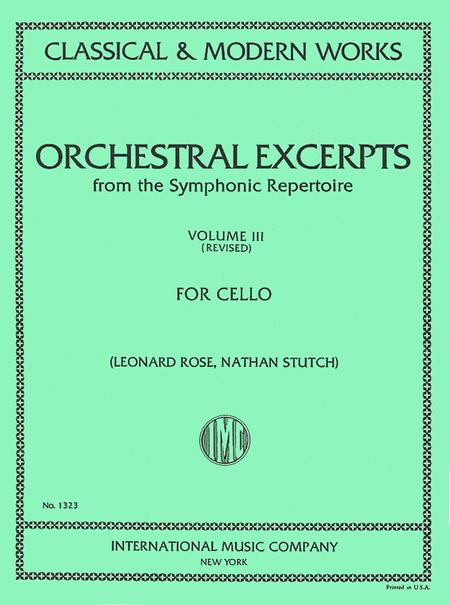Orchestral Excerpts from the Symphonic Repertoire - Volume 3 (for Cello) 管絃樂片段練習 大提琴 大提琴獨奏 國際版 | 小雅音樂 Hsiaoya Music