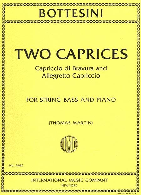 Two Caprices: Capriccio di Bravura and Allegretto Capriccio 隨想曲隨想曲 隨想曲 低音大提琴 (含鋼琴伴奏) 國際版 | 小雅音樂 Hsiaoya Music
