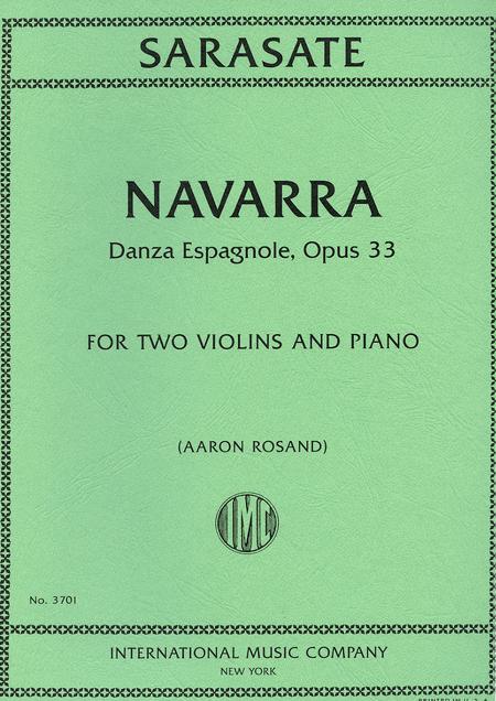 Navarra: Danza Espagnole, Opus 33 薩拉沙特 作品 小提琴 (2把以上含鋼琴伴奏) 國際版 | 小雅音樂 Hsiaoya Music
