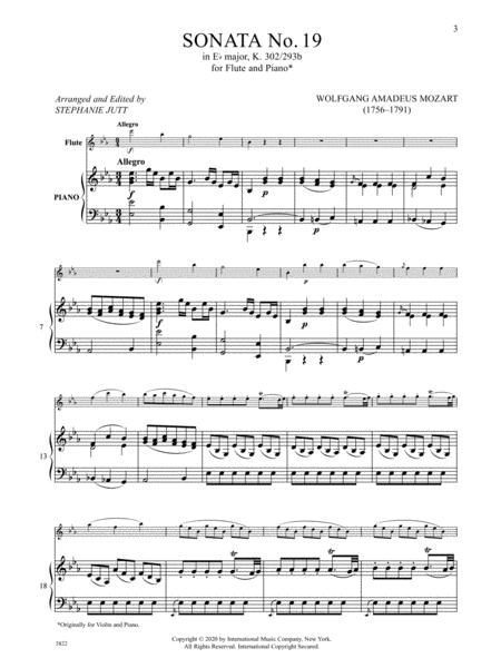 Sonata No. 19 in E flat major, K. 302/293b, for Flute and Piano 莫札特 奏鳴曲 大調 長笛鋼琴 長笛 (含鋼琴伴奏) 國際版 | 小雅音樂 Hsiaoya Music