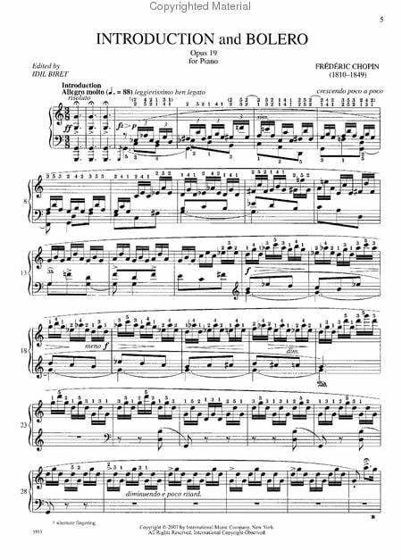 Introduction and Bolero, Op. 19 蕭邦 導奏波麗露 鋼琴獨奏 國際版 | 小雅音樂 Hsiaoya Music