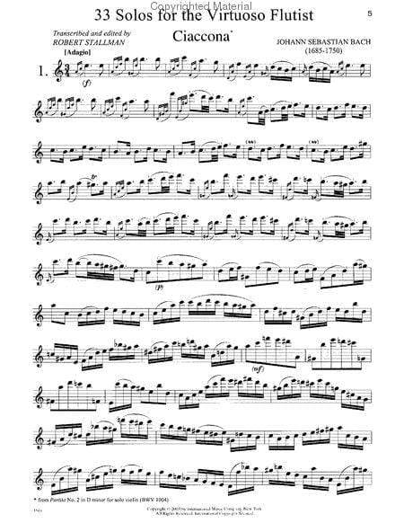 33 Solos for the Virtuoso Flutist 巴赫約翰瑟巴斯提安 長笛獨奏 國際版 | 小雅音樂 Hsiaoya Music