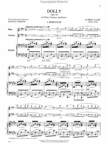 Dolly, Opus 56 for Flute, Clarinet & Piano 佛瑞 洋娃娃作品 長笛鋼琴 | 小雅音樂 Hsiaoya Music