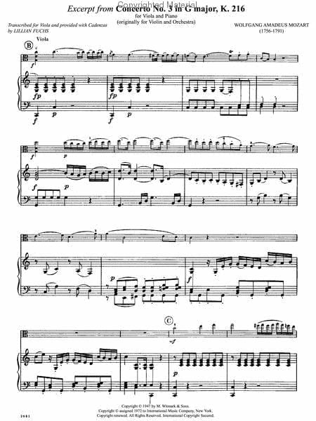 Violin Concerto No. 3 in G Major, K. 216 莫札特 小提琴協奏曲 大調 中提琴 (含鋼琴伴奏) 國際版 | 小雅音樂 Hsiaoya Music