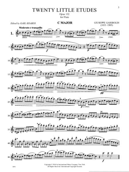 Twenty Little Etudes, Opus 132 練習曲作品 長笛獨奏 國際版 | 小雅音樂 Hsiaoya Music