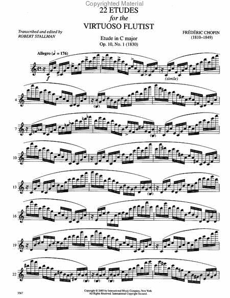 22 Etudes, Opus 10 & 22, for the Virtuoso Flutist 蕭邦 練習曲作品 長笛獨奏 國際版 | 小雅音樂 Hsiaoya Music