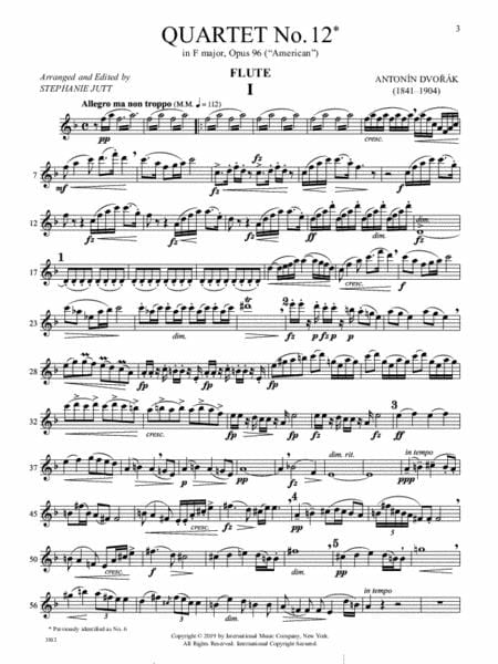 Quartet No.12 in F Major, Opus 96 (American) for Flute, Violin, Viola And Cello 德弗札克 四重奏 大調作品 長笛小提琴中提琴大提琴 | 小雅音樂 Hsiaoya Music