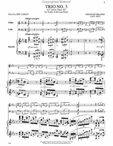 Piano Trio In C Minor, Op. 101 布拉姆斯 鋼琴三重奏 小調 | 小雅音樂 Hsiaoya Music